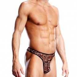 Blueline Pro-Mesh Leopard Thong Sports Brief
